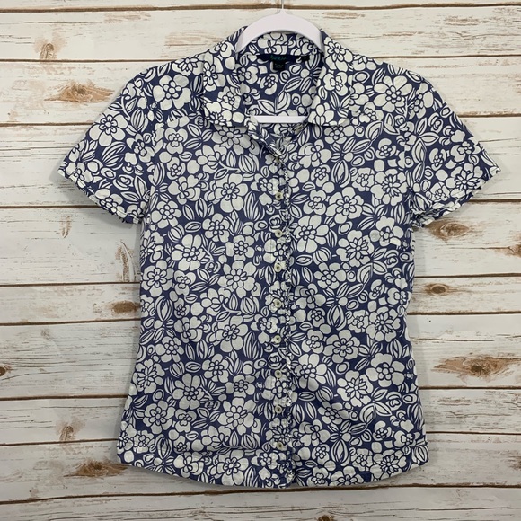 Boden Tops - Boden Floral Button Up Down Short Sleeve Blouse Boden Tops - Boden Floral Button Up Down Short Sleeve Blouse
